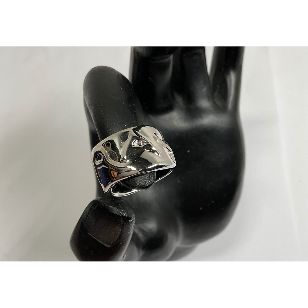 RLM Studio Sterling Silver 925 Pray Sculptural Band Ring Size 6 with Box Pouch